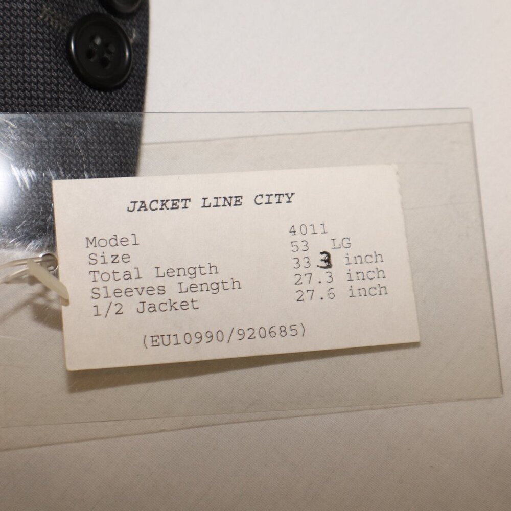 The Custom Shop Mens Wool Dark Gray Suit Jacket and Pants Size 53L Long w/flaw - Picture 9 of 15